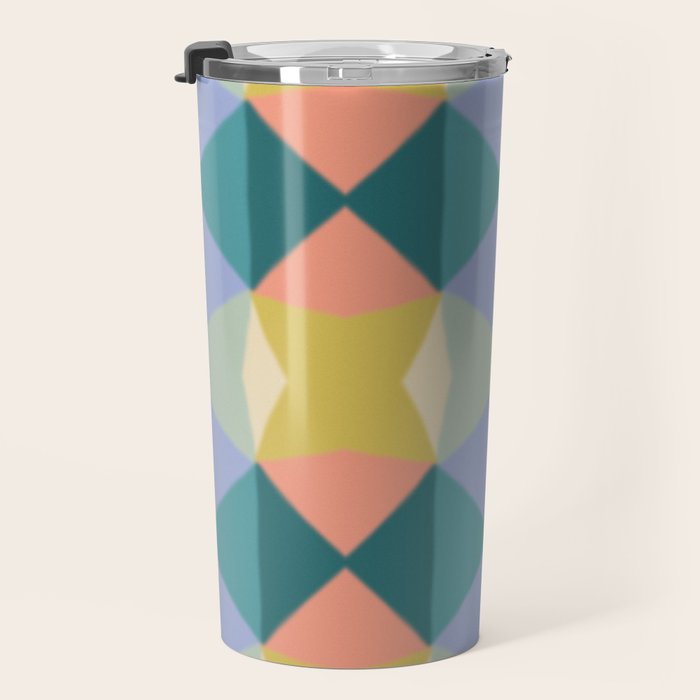  Mid-century Modern Geometric Pattern Travel Mug Gallery Image 3