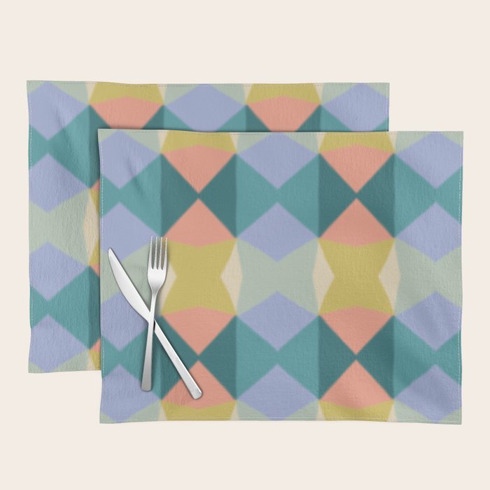  Mid-century Modern Geometric Pattern Placemat Gallery Image 1