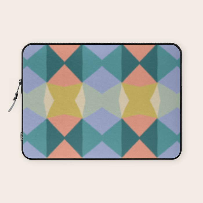  Mid-century Modern Geometric Pattern Laptop Sleeve Gallery Image 1