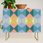  Mid-century Modern Geometric Pattern Credenza Gallery Image 1