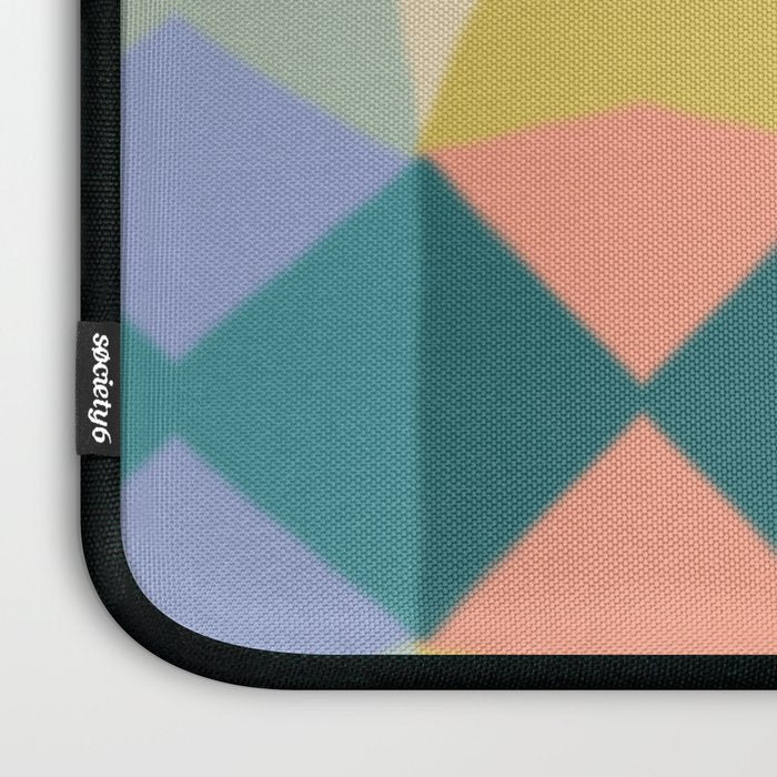  Mid-century Modern Geometric Pattern Laptop Sleeve Gallery Image 3