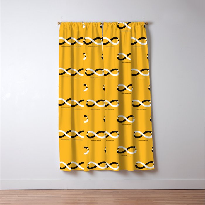 Never stop creating (the infinity pencil) Window Curtain Gallery Image 3