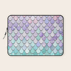 Mermaid Pastel Pink Purple Aqua Teal Laptop Sleeve Gallery Image 1