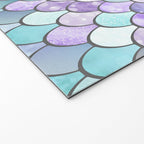Mermaid Pastel Pink Purple Aqua Teal Welcome Mat Gallery Image 2