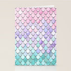 Mermaid Pastel Pink Purple Aqua Teal Stationery Card Gallery Image 2