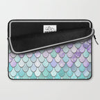 Mermaid Pastel Pink Purple Aqua Teal Laptop Sleeve Gallery Image 2