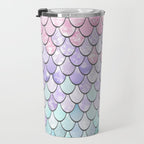 Mermaid Pastel Pink Purple Aqua Teal Travel Mug Gallery Image 3