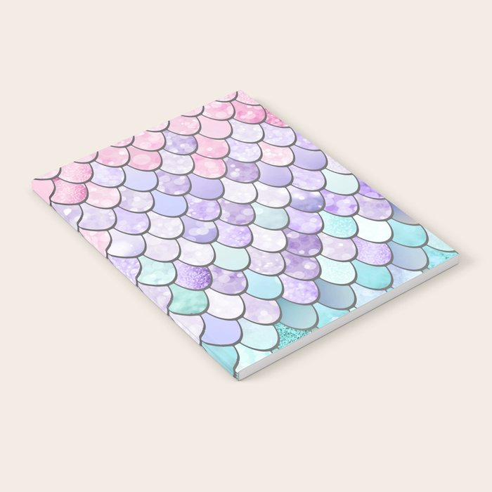 Mermaid Pastel Pink Purple Aqua Teal Notebook Gallery Image 2