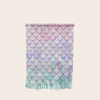 Mermaid Pastel Pink Purple Aqua Teal Wall Hanging Gallery Image 1