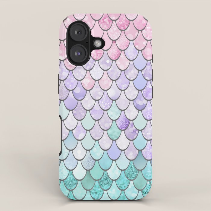 Mermaid Pastel Pink Purple Aqua Teal iPhone Case Gallery Image 1