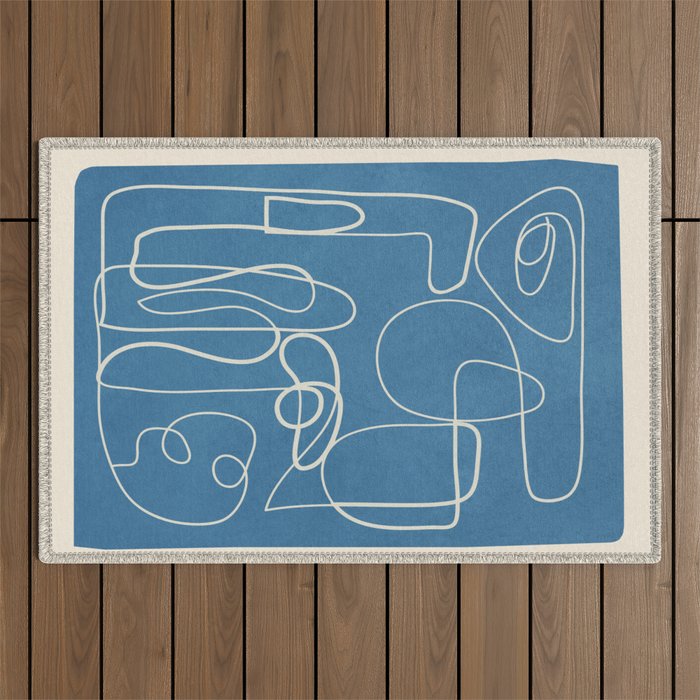 Lines in Space 5 Outdoor Rug Gallery Image 1