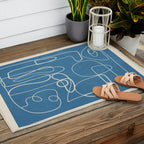 Lines in Space 5 Outdoor Rug Gallery Image 2