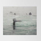 Whale Tail - ocean humpback whale photograph Throw Blanket Gallery Image 2