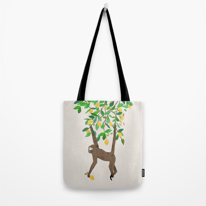 Monkey on lemon tree Tote Bag Gallery Image 2