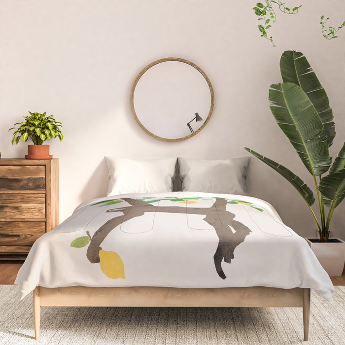 Monkey on lemon tree Comforter Gallery Image 3