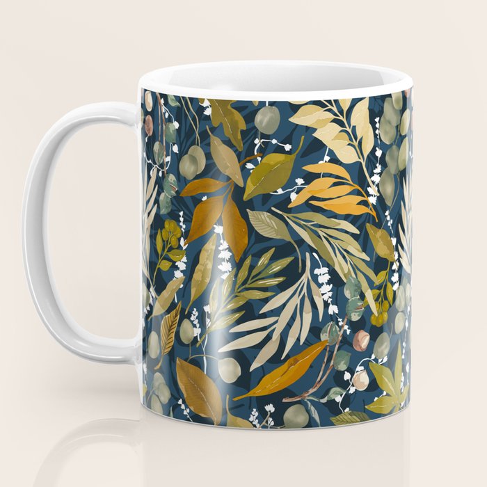Fall leafy nature dark A Coffee Mug Gallery Image 3
