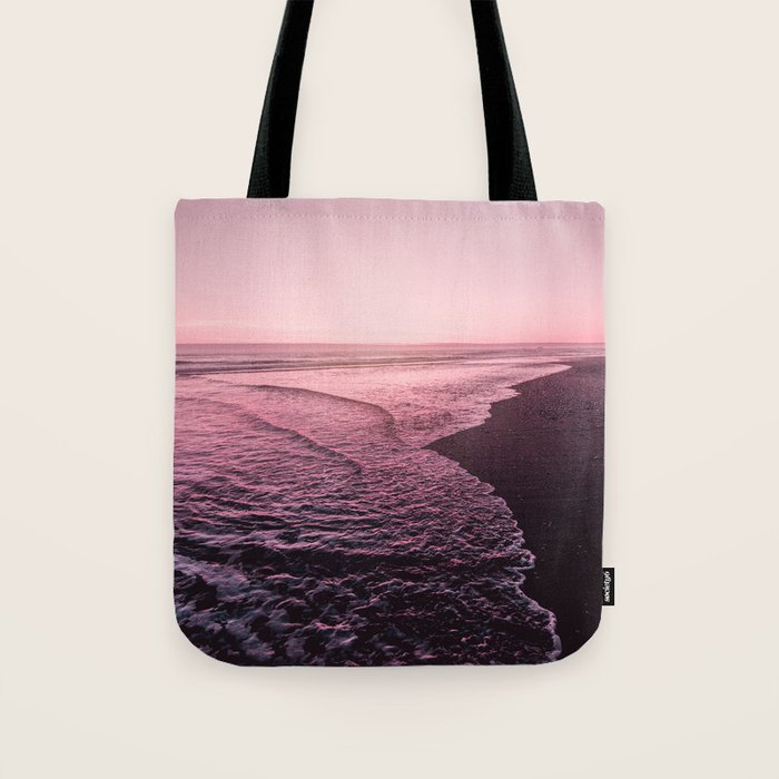 Rose Gold Beach Sunset Tote Bag Gallery Image 1