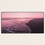 Rose Gold Beach Sunset Desk Mat Gallery Image 3