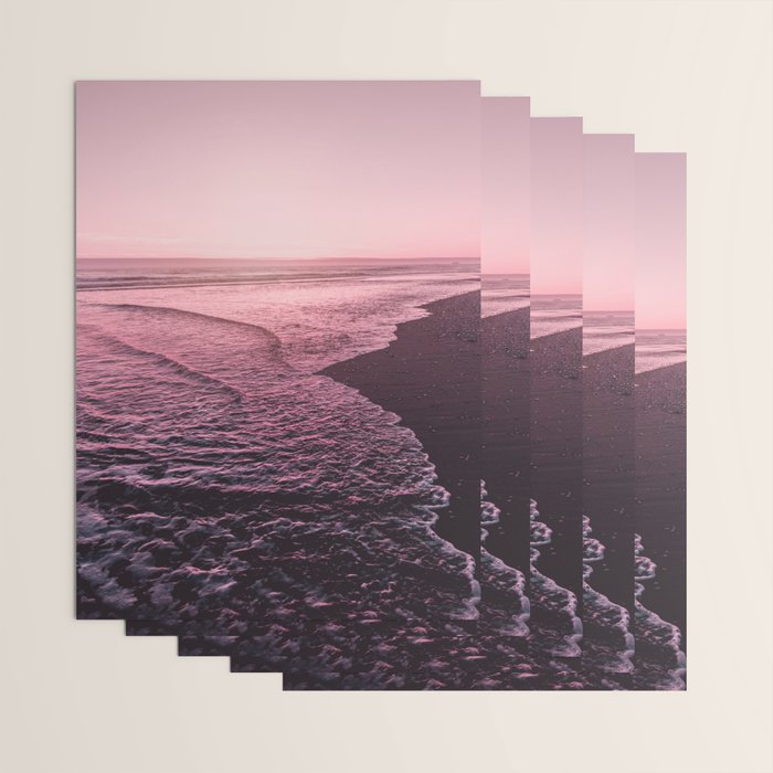 Rose Gold Beach Sunset Wrapping Paper Gallery Image 3