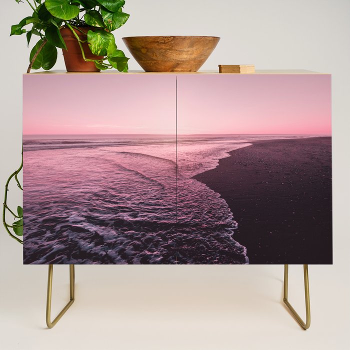 Rose Gold Beach Sunset Credenza Gallery Image 1