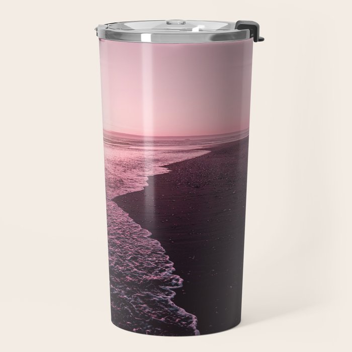 Rose Gold Beach Sunset Travel Mug Gallery Image 2
