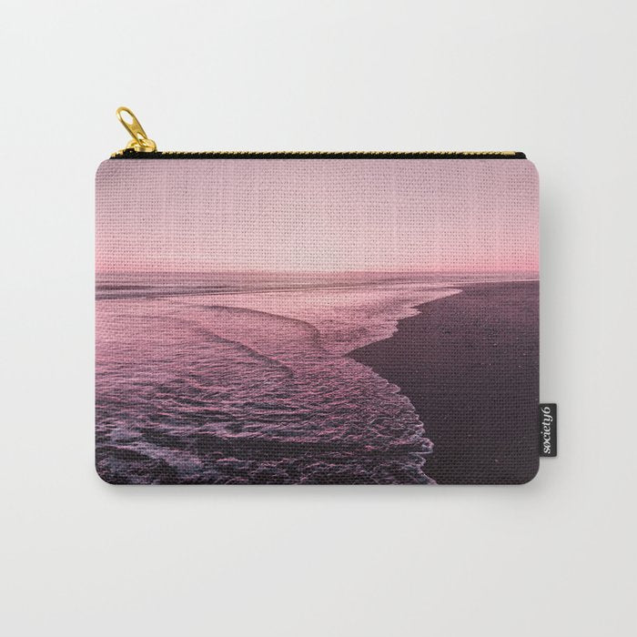 Rose Gold Beach Sunset Carry All Pouch Gallery Image 1