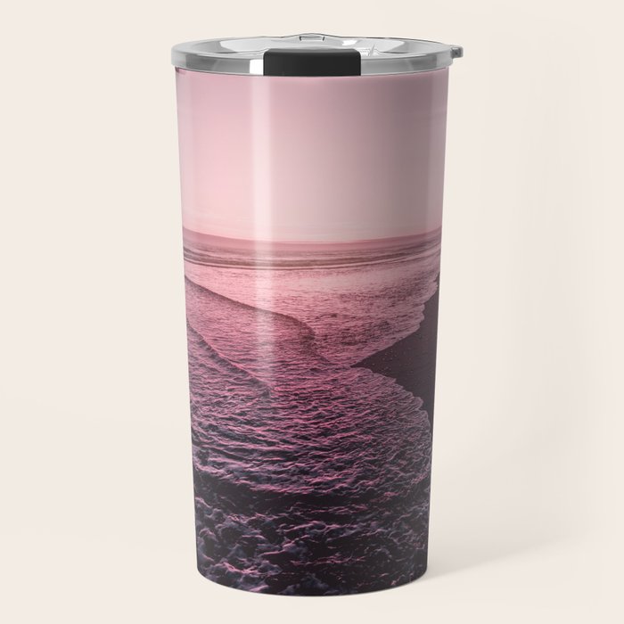 Rose Gold Beach Sunset Travel Mug Gallery Image 1