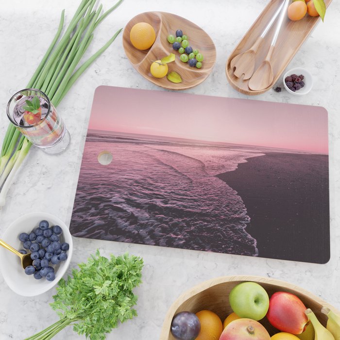 Rose Gold Beach Sunset Cutting Board Gallery Image 2