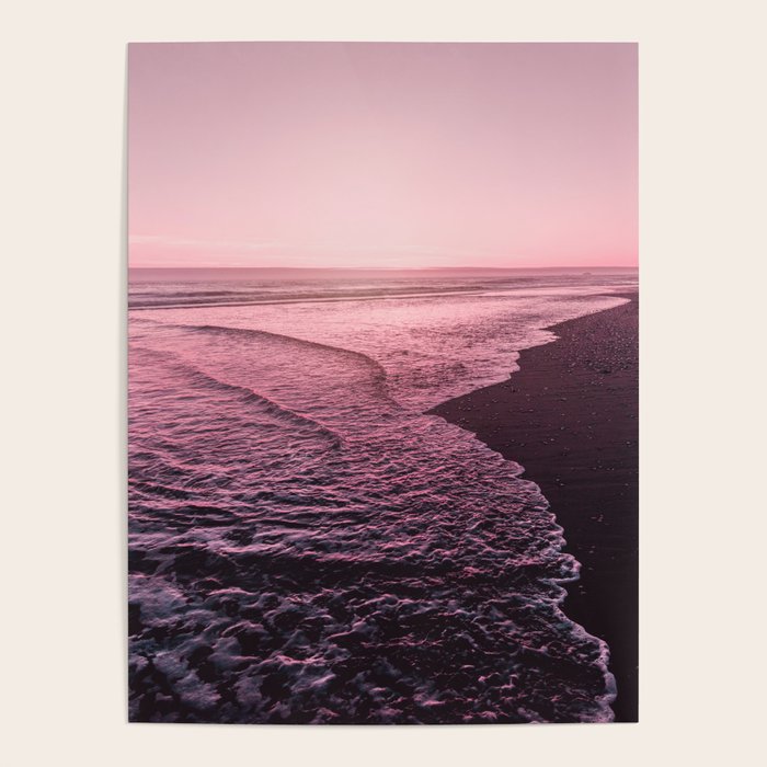 Rose Gold Beach Sunset Poster Gallery Image 4