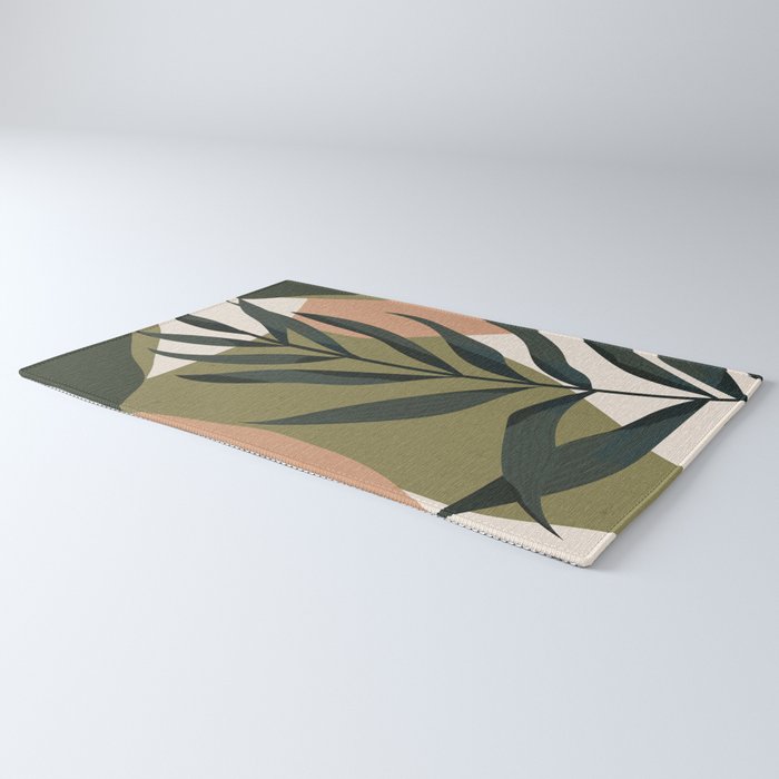 Tropical Leaf- Abstract Art Rug Gallery Image 3