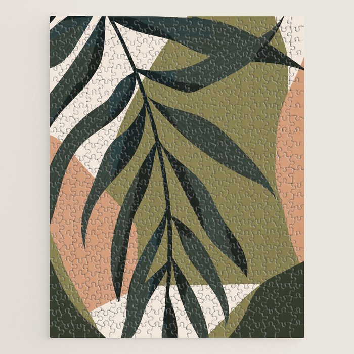 Tropical Leaf- Abstract Art Jigsaw Puzzle Gallery Image 1