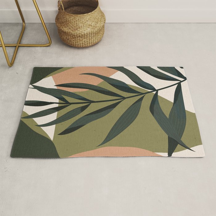 Tropical Leaf- Abstract Art Rug Gallery Image 1