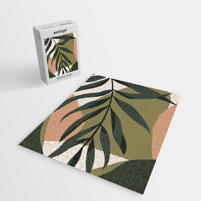 Tropical Leaf- Abstract Art Jigsaw Puzzle Gallery Image 2