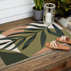 Tropical Leaf- Abstract Art Outdoor Rug Gallery Image 2