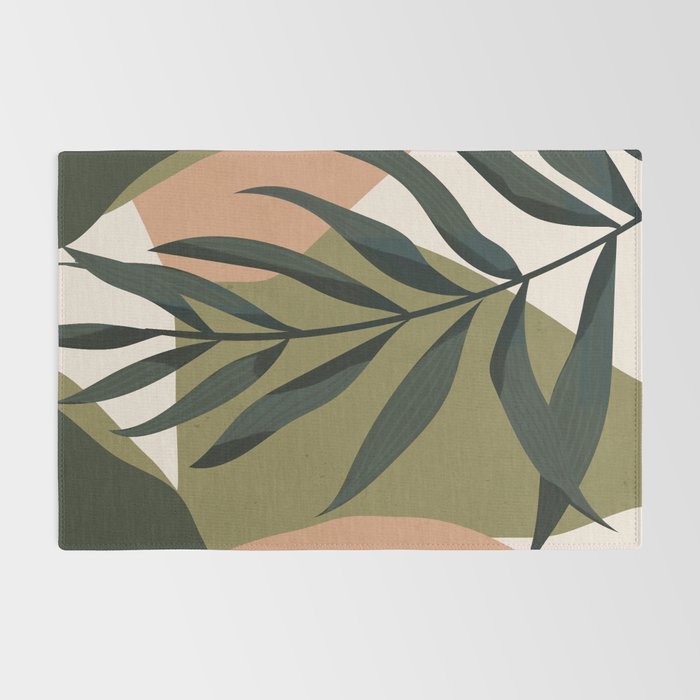Tropical Leaf- Abstract Art Rug Gallery Image 2
