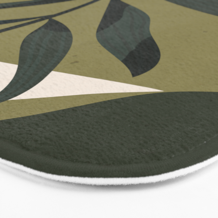 Tropical Leaf- Abstract Art Bath Mat Gallery Image 3