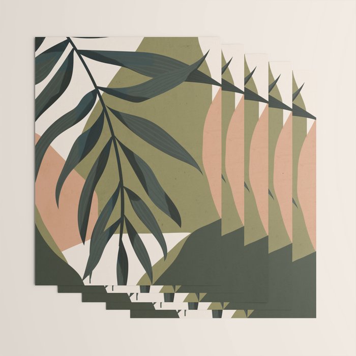 Tropical Leaf- Abstract Art Wrapping Paper Gallery Image 3