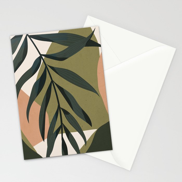 Tropical Leaf- Abstract Art Stationery Card Gallery Image 2