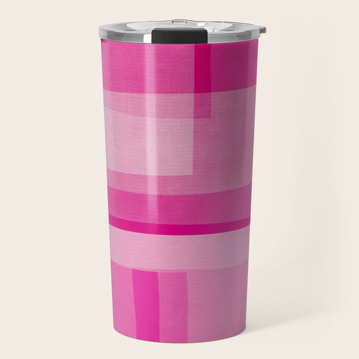 Pink Shades Abstract Travel Mug Gallery Image 1