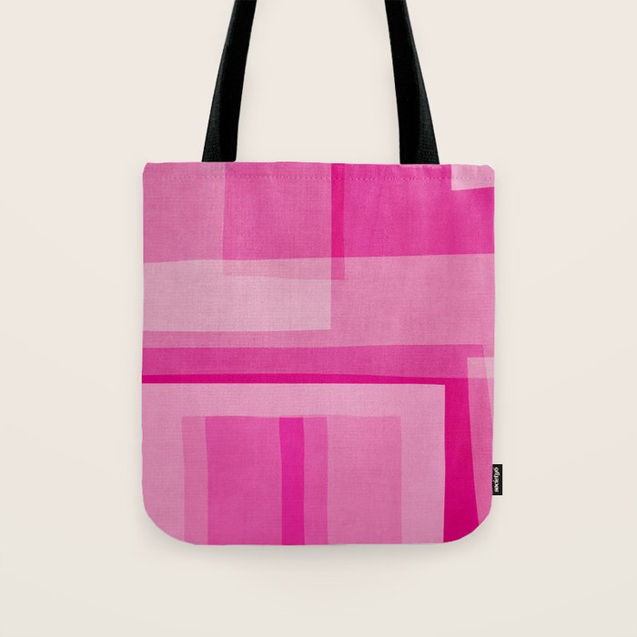 Pink Shades Abstract Tote Bag Gallery Image 1