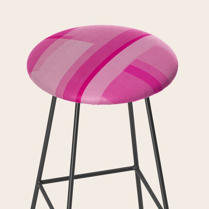 Pink Shades Abstract Stool Gallery Image 2