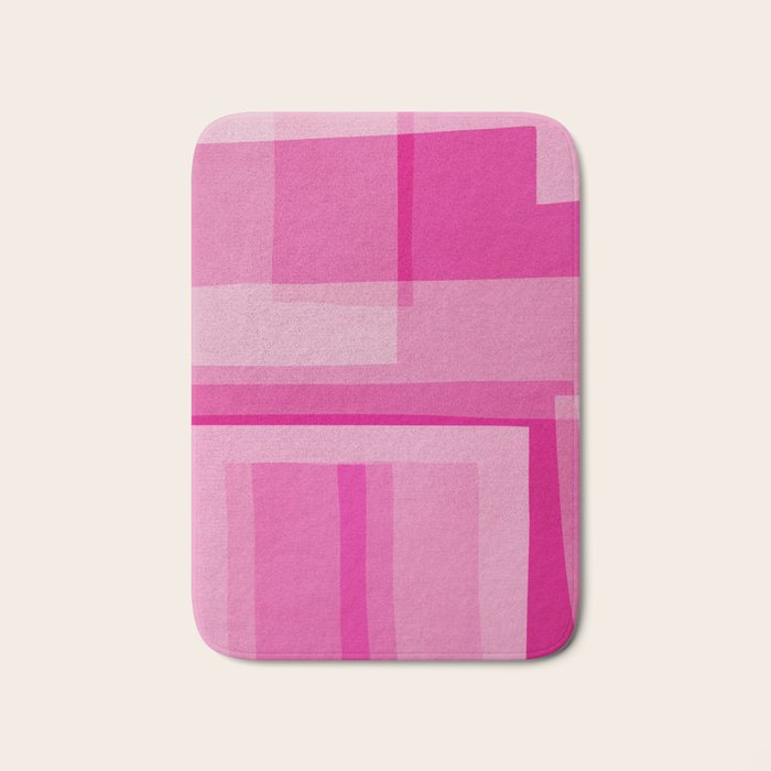 Pink Shades Abstract Bath Mat Gallery Image 1
