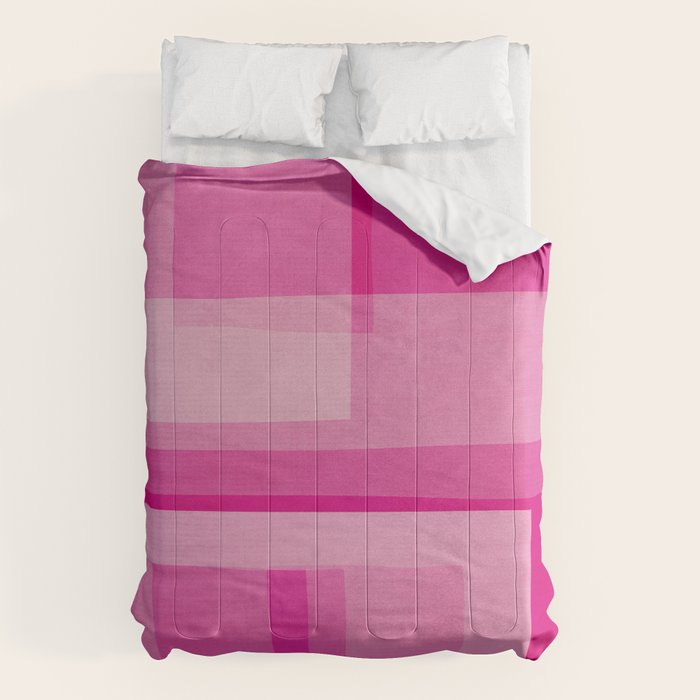 Pink Shades Abstract Comforter Gallery Image 1