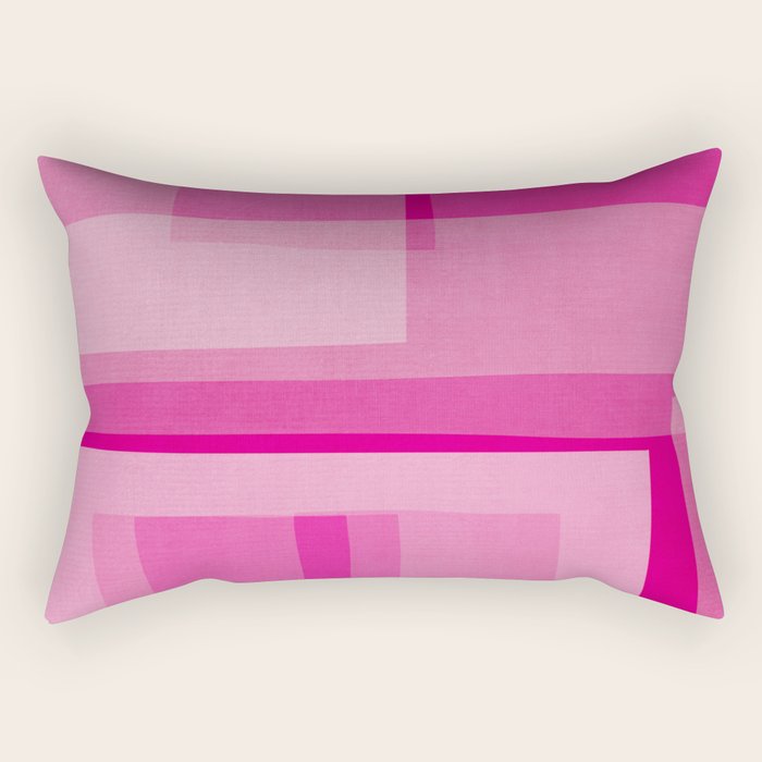 Pink Shades Abstract Rectangular Pillow Gallery Image 1