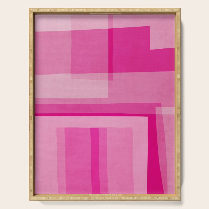Pink Shades Abstract Serving Tray Gallery Image 1