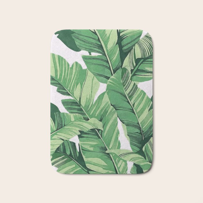 Tropical banana leaves V Bath Mat Gallery Image 1