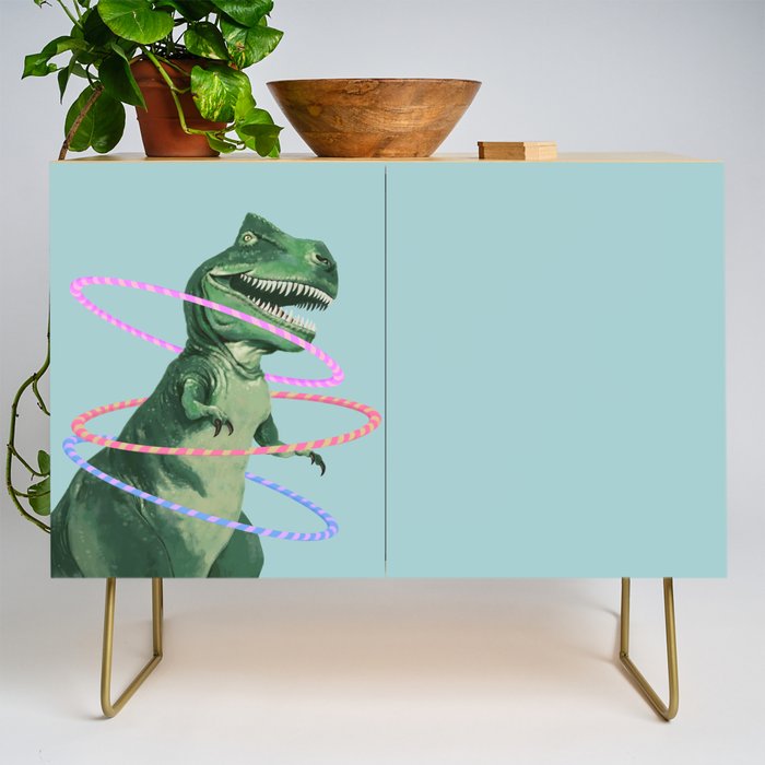 T-Rex the Hula Dancer in Green Credenza Gallery Image 1