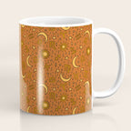 Zodiac Sun and Star Print in Rust Coffee Mug Gallery Image 1