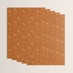Zodiac Sun and Star Print in Rust Wrapping Paper Gallery Image 3