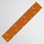 Zodiac Sun and Star Print in Rust Table Runner Gallery Image 3